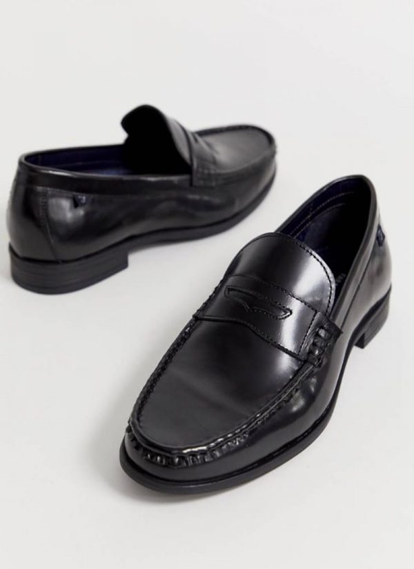 Mocassins en cuir- Noir